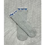 ライトグレー | バイカラーメローフリルソックス | ad thie