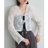 ショート丈リボンレースカーディガン | ad thie | 詳細画像13