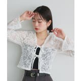 ショート丈リボンレースカーディガン | ad thie | 詳細画像16