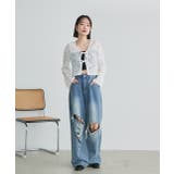 ショート丈リボンレースカーディガン | ad thie | 詳細画像2