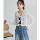 ショート丈リボンレースカーディガン | ad thie | 詳細画像7