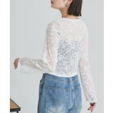 ショート丈リボンレースカーディガン | ad thie | 詳細画像8