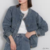 【2025SS新作】ノーカラーフリンジデニムジャケット | ad thie | 詳細画像1 