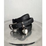 ブラック | ハートチャーム付きベルト | ad thie