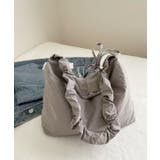 ライトグレー | ギャザーストラップショルダーバッグ | ad thie