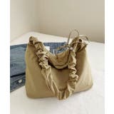 ベージュ | ギャザーストラップショルダーバッグ | ad thie