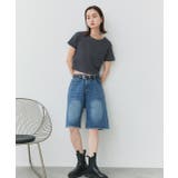 ヴィンテージライクハーフデニムパンツ | ad thie | 詳細画像11 