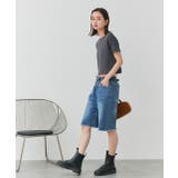ヴィンテージライクハーフデニムパンツ | ad thie | 詳細画像13 