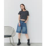 ヴィンテージライクハーフデニムパンツ | ad thie | 詳細画像15 