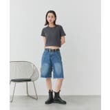 ヴィンテージライクハーフデニムパンツ | ad thie | 詳細画像16 