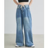 ウエストリボンワイドデニムパンツ | ad thie | 詳細画像10 