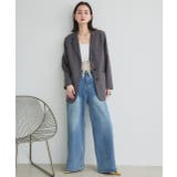 ウエストリボンワイドデニムパンツ | ad thie | 詳細画像15 