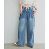 ウエストリボンワイドデニムパンツ | ad thie | 詳細画像19 