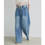 ウエストリボンワイドデニムパンツ | ad thie | 詳細画像23 