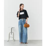 ウエストリボンワイドデニムパンツ | ad thie | 詳細画像31 