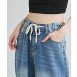 ウエストリボンワイドデニムパンツ | ad thie | 詳細画像7 