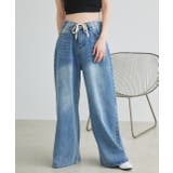 ウエストリボンワイドデニムパンツ | ad thie | 詳細画像8 