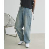 ルーズシルエットカーブデニムパンツ | ad thie | 詳細画像11 