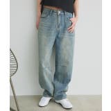 ルーズシルエットカーブデニムパンツ | ad thie | 詳細画像12 