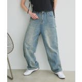 ルーズシルエットカーブデニムパンツ | ad thie | 詳細画像14 