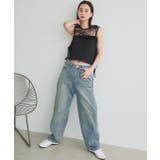 ルーズシルエットカーブデニムパンツ | ad thie | 詳細画像15 