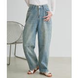 ルーズシルエットカーブデニムパンツ | ad thie | 詳細画像4 