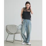 ルーズシルエットカーブデニムパンツ | ad thie | 詳細画像8 