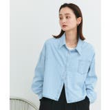 ポケット付きショート丈デニムシャツ | ad thie | 詳細画像37