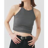 チャコール | アメスリショート丈タンクトップ | ad thie