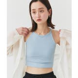 ライトブルー | アメスリショート丈タンクトップ | ad thie