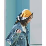 マスタード | カラーブロッキングスカーフ | ad thie