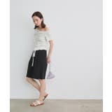 ウエストフリル切替ストライプバミューダパンツ | ad thie | 詳細画像15 