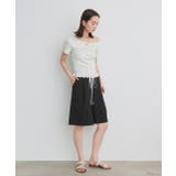 ウエストフリル切替ストライプバミューダパンツ | ad thie | 詳細画像16 