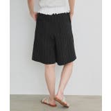 ウエストフリル切替ストライプバミューダパンツ | ad thie | 詳細画像21 