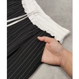 ウエストフリル切替ストライプバミューダパンツ | ad thie | 詳細画像32 