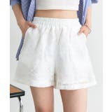 オフホワイト | シアーレースショートパンツ | ad thie