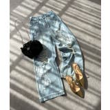 レースプリントダメージデニムパンツ | ad thie | 詳細画像22 