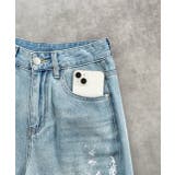 レースプリントダメージデニムパンツ | ad thie | 詳細画像24 