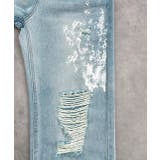 レースプリントダメージデニムパンツ | ad thie | 詳細画像26 