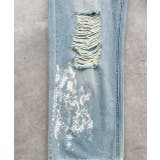 レースプリントダメージデニムパンツ | ad thie | 詳細画像27 