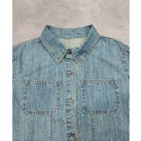 ショート丈ヘムレースデニムシャツ | ad thie | 詳細画像14 