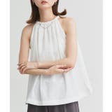 オフホワイト | ホルターネックギャザーブラウス | ad thie