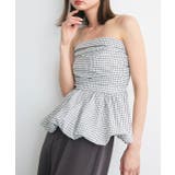 チェック柄バルーンペプラムビスチェ | ad thie | 詳細画像16 