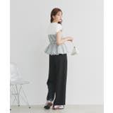 チェック柄バルーンペプラムビスチェ | ad thie | 詳細画像19 