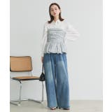 チェック柄バルーンペプラムビスチェ | ad thie | 詳細画像2 