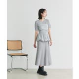 チェック柄バルーンペプラムビスチェ | ad thie | 詳細画像22 