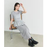 チェック柄バルーンペプラムビスチェ | ad thie | 詳細画像23 