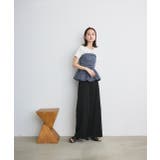 チェック柄バルーンペプラムビスチェ | ad thie | 詳細画像25 