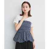 チェック柄バルーンペプラムビスチェ | ad thie | 詳細画像27 