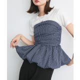 チェック柄バルーンペプラムビスチェ | ad thie | 詳細画像29 